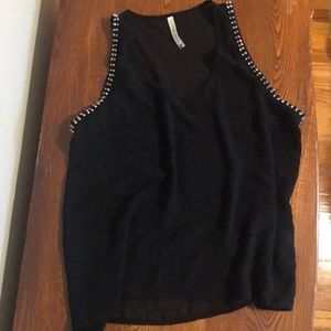 Opaque studded tank top